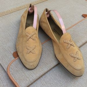 Bottega Veneta flats braided tan loafers